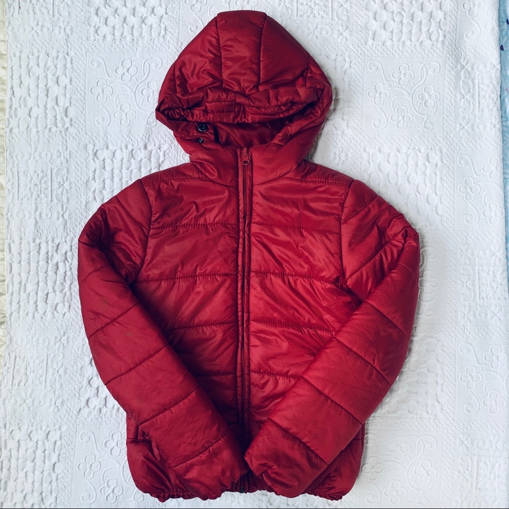 SXY JNS puffer jacket in dark red